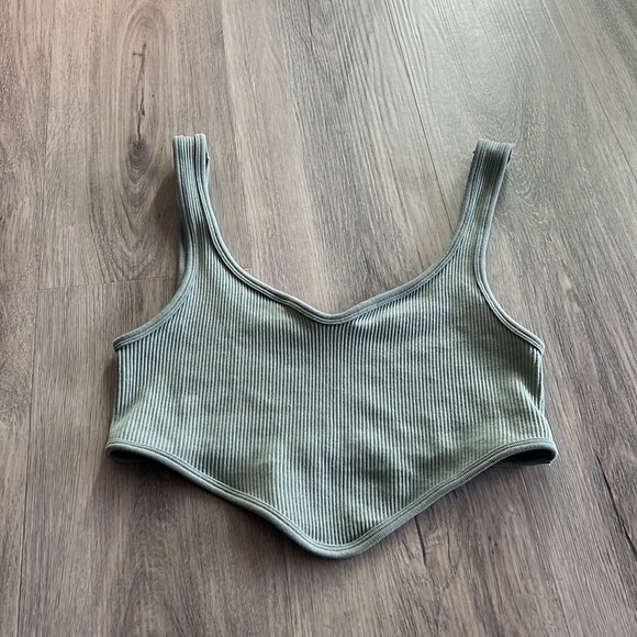 🇺🇸 Zara mint green crop top size medium - large - Picture 2 of 9